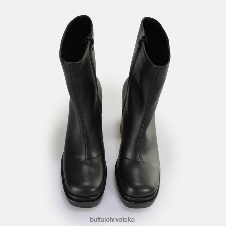 crno Buffalo svibanj zip boot mid ankle boot vegan |čizme TDD6T533